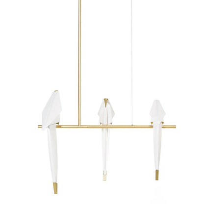 Paper Crane LED Chandelier with Warm Light