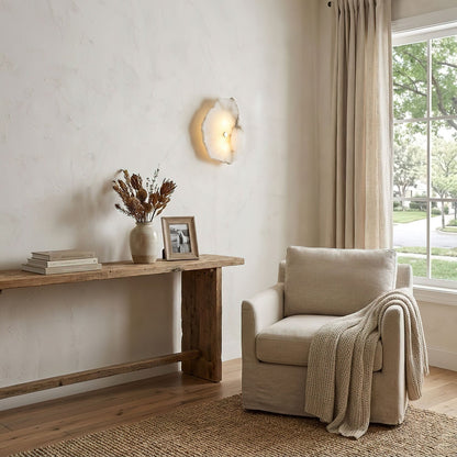 Alabaster Wall Lamp with Soft Glow