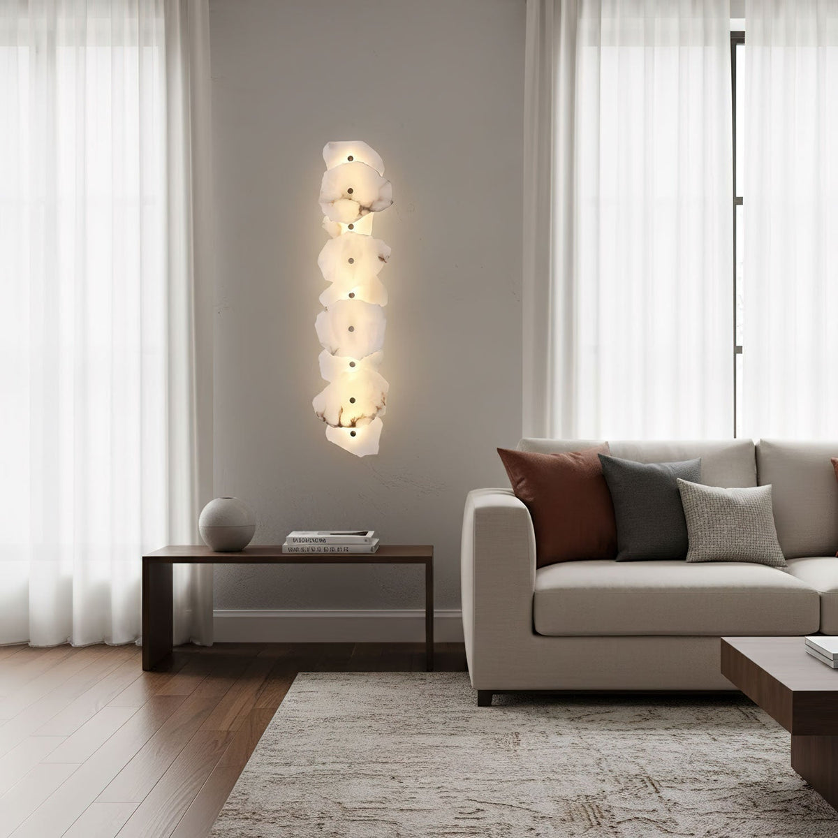 Alabaster Wall Lamp with Soft Glow