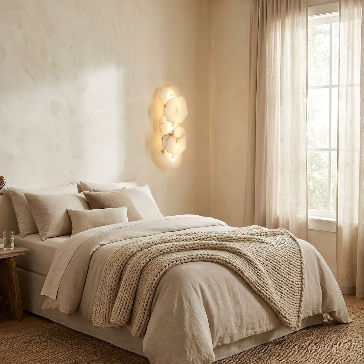 Alabaster Wall Lamp with Soft Glow