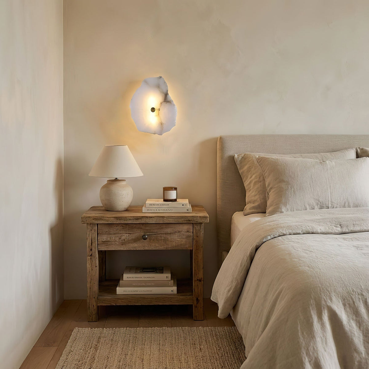 Alabaster Wall Lamp with Soft Glow