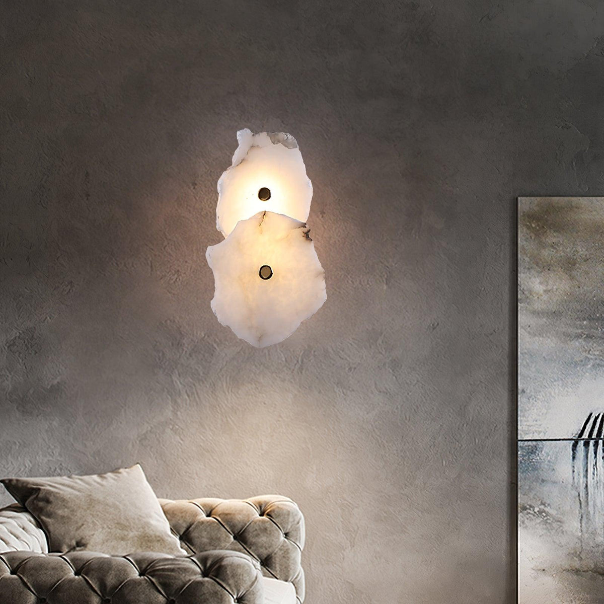 Alabaster Wall Lamp with Soft Glow