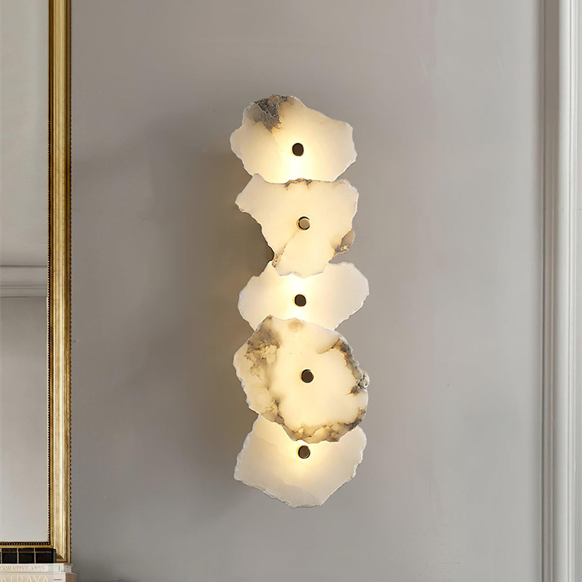 Alabaster Wall Lamp with Soft Glow