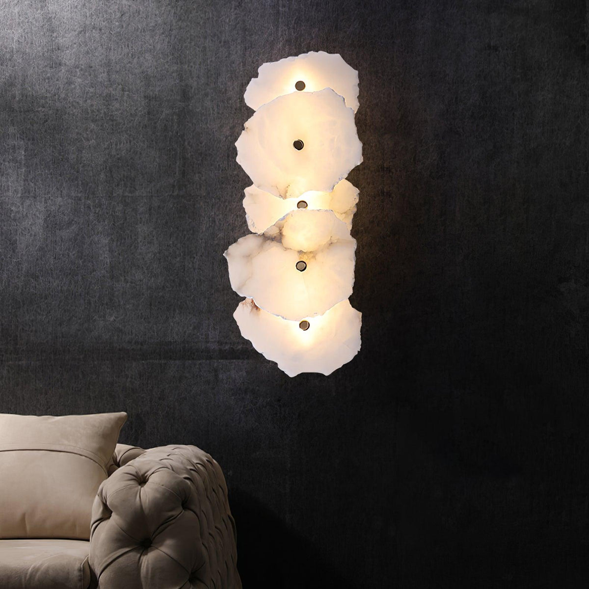 Alabaster Wall Lamp with Soft Glow