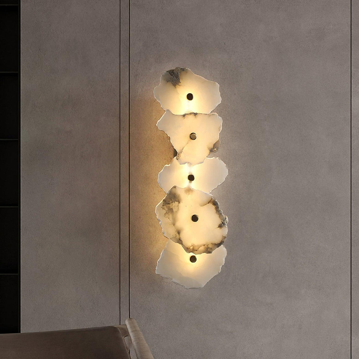 Alabaster Wall Lamp with Soft Glow