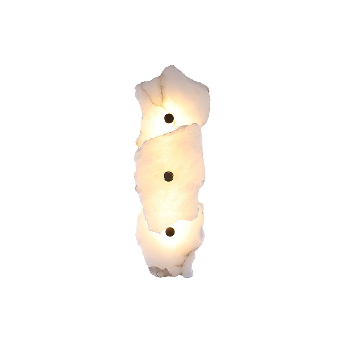 Alabaster Wall Lamp with Soft Glow — front view