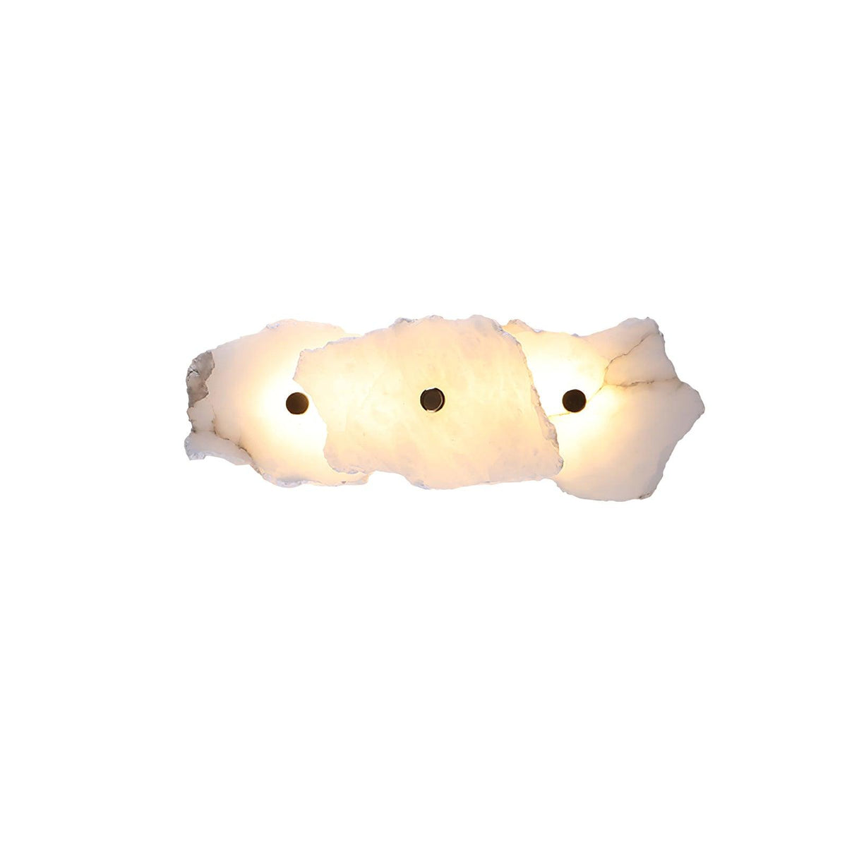 Alabaster Wall Lamp with Soft Glow — side view