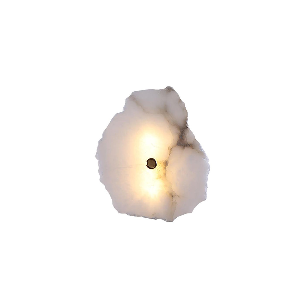 Alabaster Wall Lamp with Soft Glow — front view