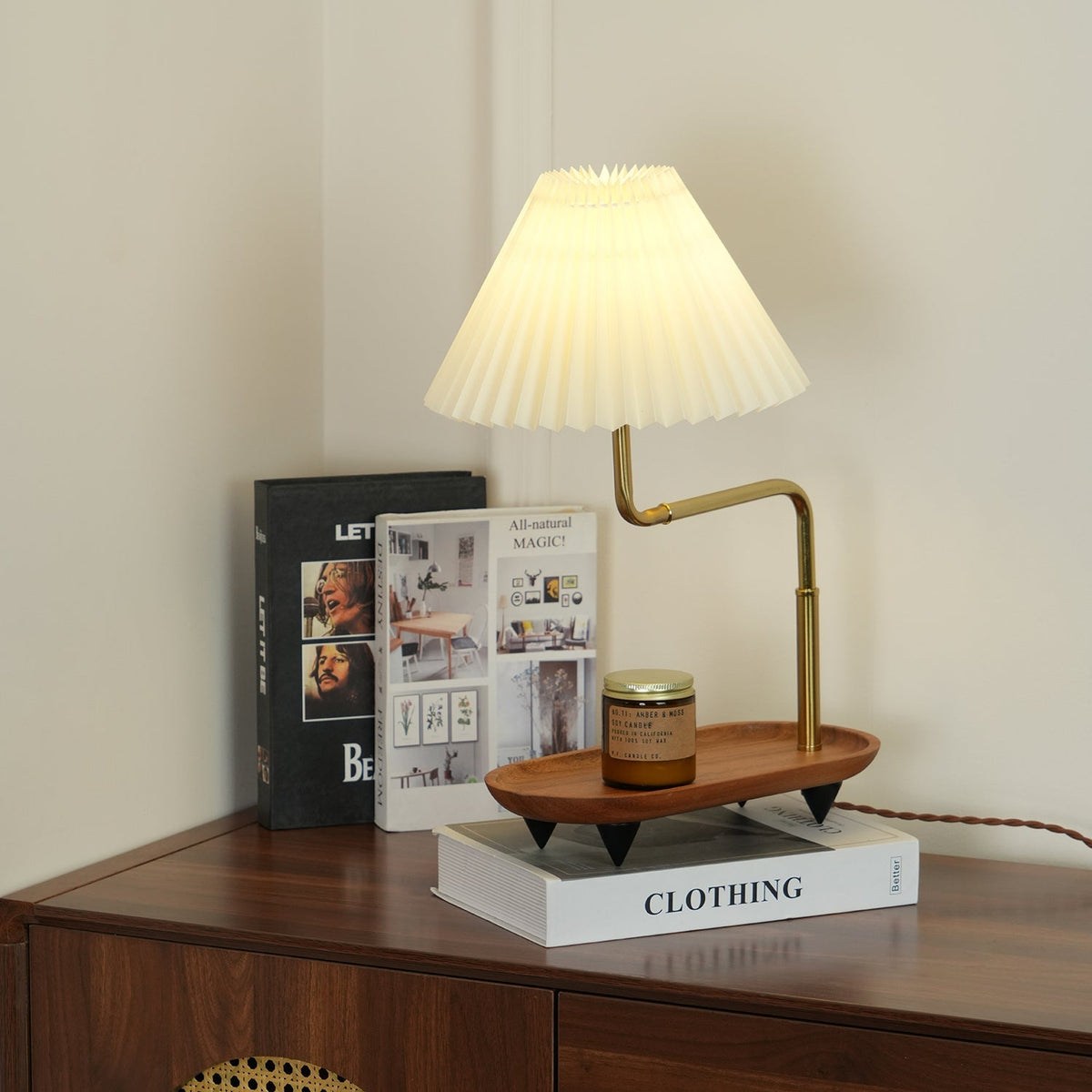 Gold Accent Table Lamp with Adjustable Brightness — lifestyle view
