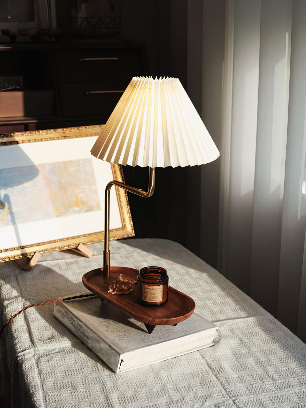 Gold Accent Table Lamp with Adjustable Brightness