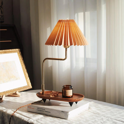 Gold Accent Table Lamp with Adjustable Brightness — front view