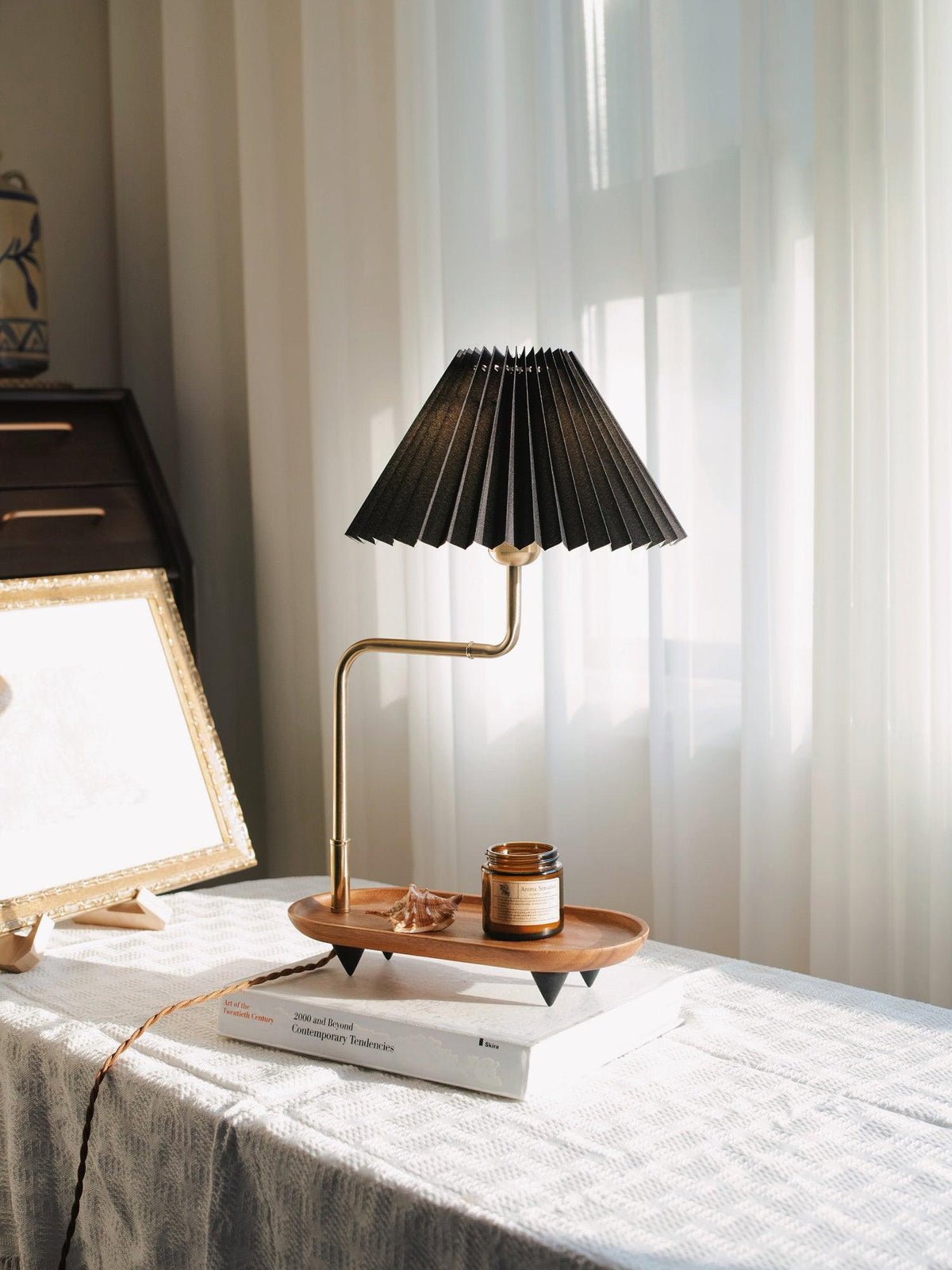 Gold Accent Table Lamp with Adjustable Brightness