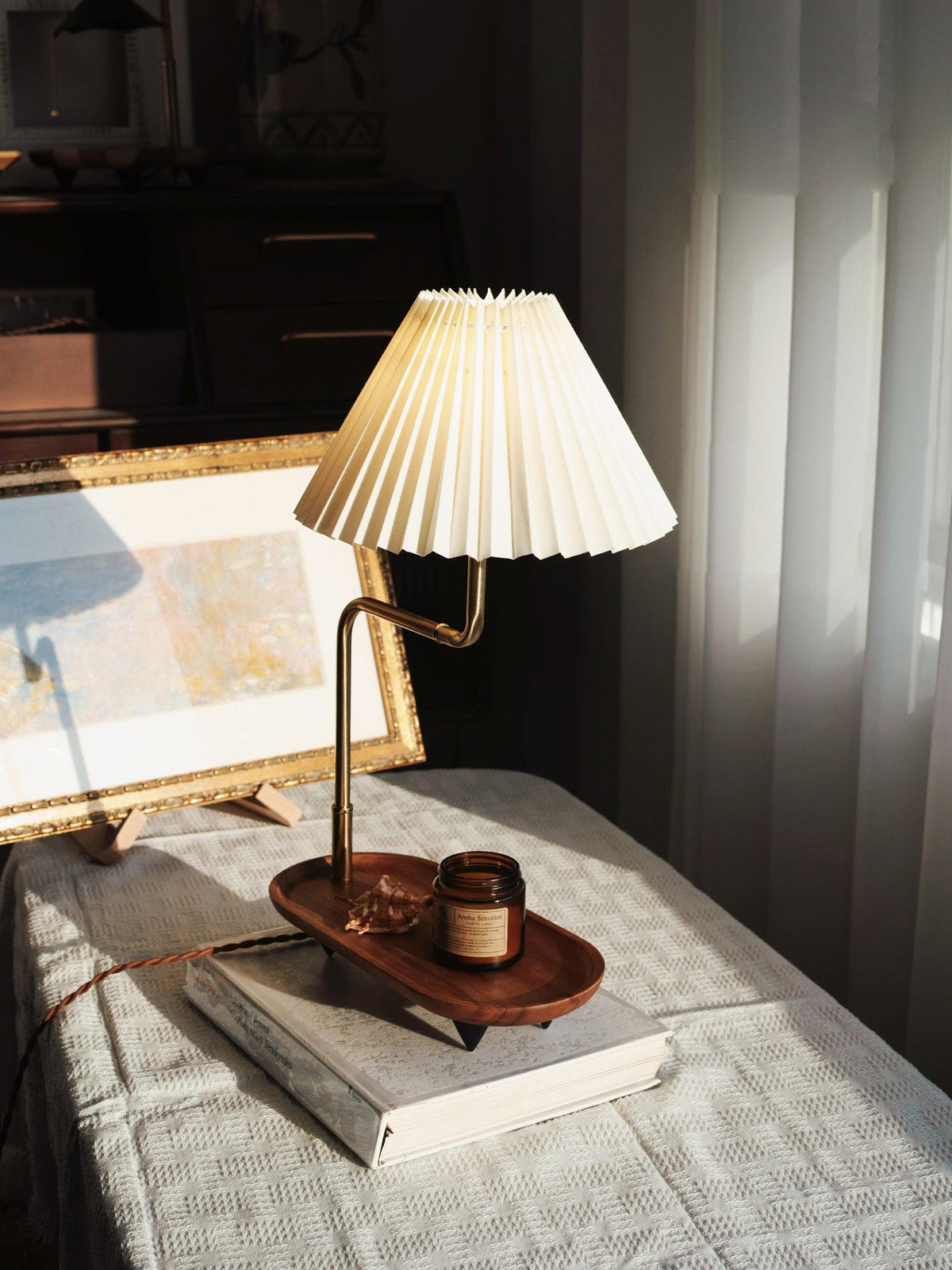 Gold Accent Table Lamp with Adjustable Brightness