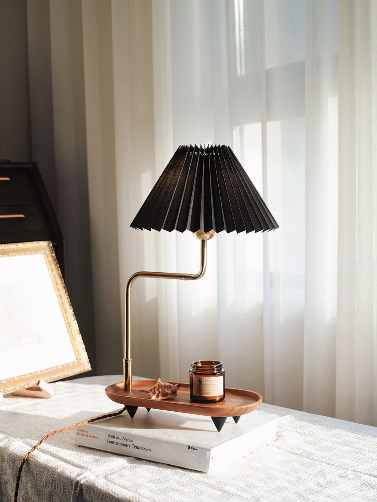 Gold Accent Table Lamp with Adjustable Brightness