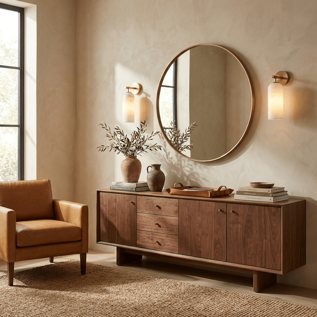 Pillar Alabaster Wall Sconce, Soft Ambient Light