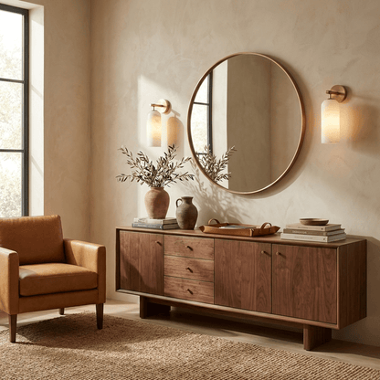Pillar Alabaster Wall Sconce, Soft Ambient Light