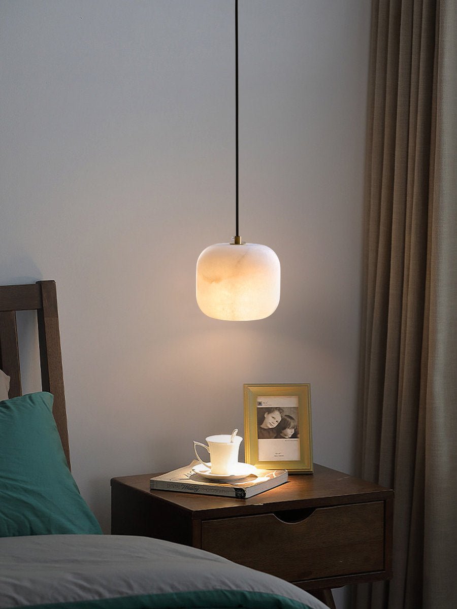 Alabaster Cluster Chandelier with Adjustable Brightness