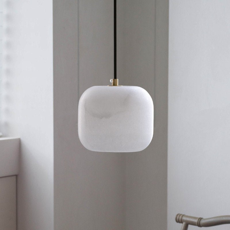 Alabaster Cluster Chandelier with Adjustable Brightness