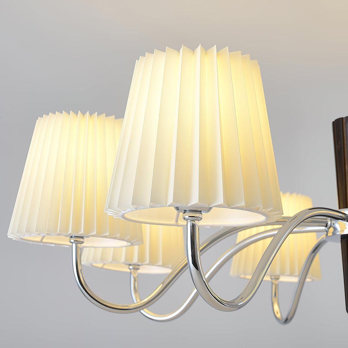 Plisse Chandelier with Adjustable Brightness