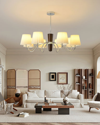 Plisse Chandelier with Adjustable Brightness — lifestyle view