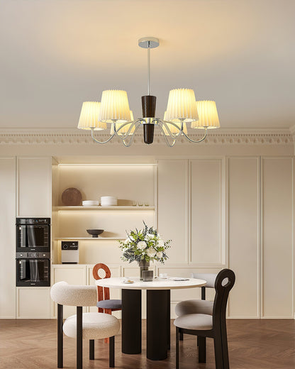 Plisse Chandelier with Adjustable Brightness