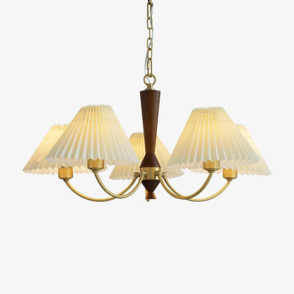 Walnut Chandelier with Adjustable Height — detail view