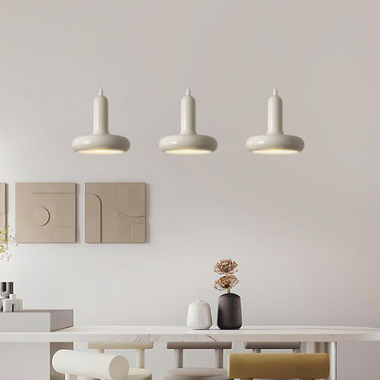 Modern Puck Pendant Light, Energy-Efficient LED — side view
