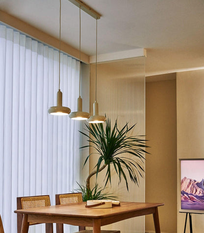 Modern Puck Pendant Light, Energy-Efficient LED — front view