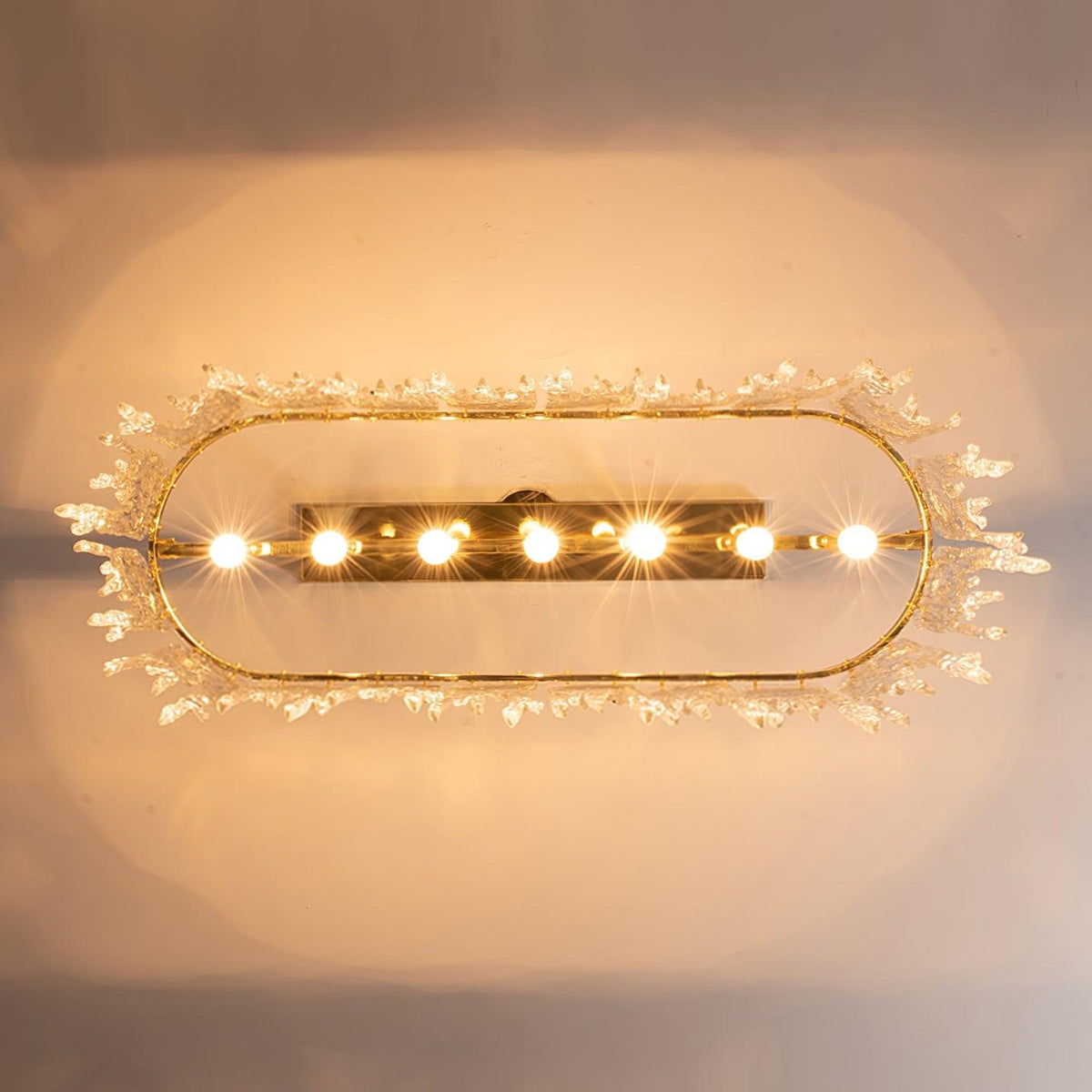 Icicle Glass Chandelier with Adjustable Height
