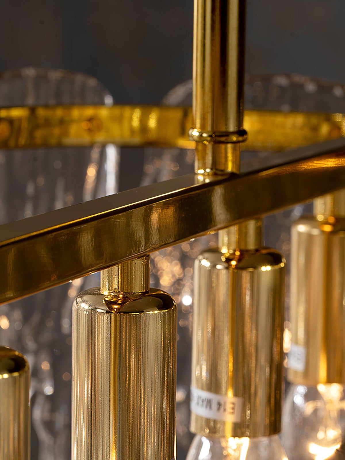 Icicle Glass Chandelier with Adjustable Height