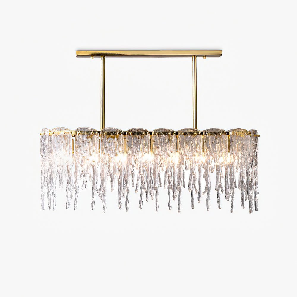 Icicle Glass Chandelier with Adjustable Height — alternate angle
