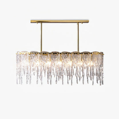 Icicle Glass Chandelier with Adjustable Height — alternate angle