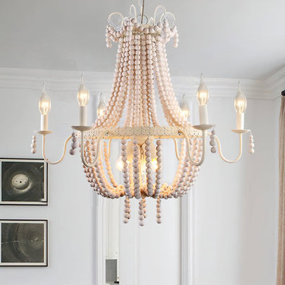 Modern Chandelier with Crystal Accents — detail view