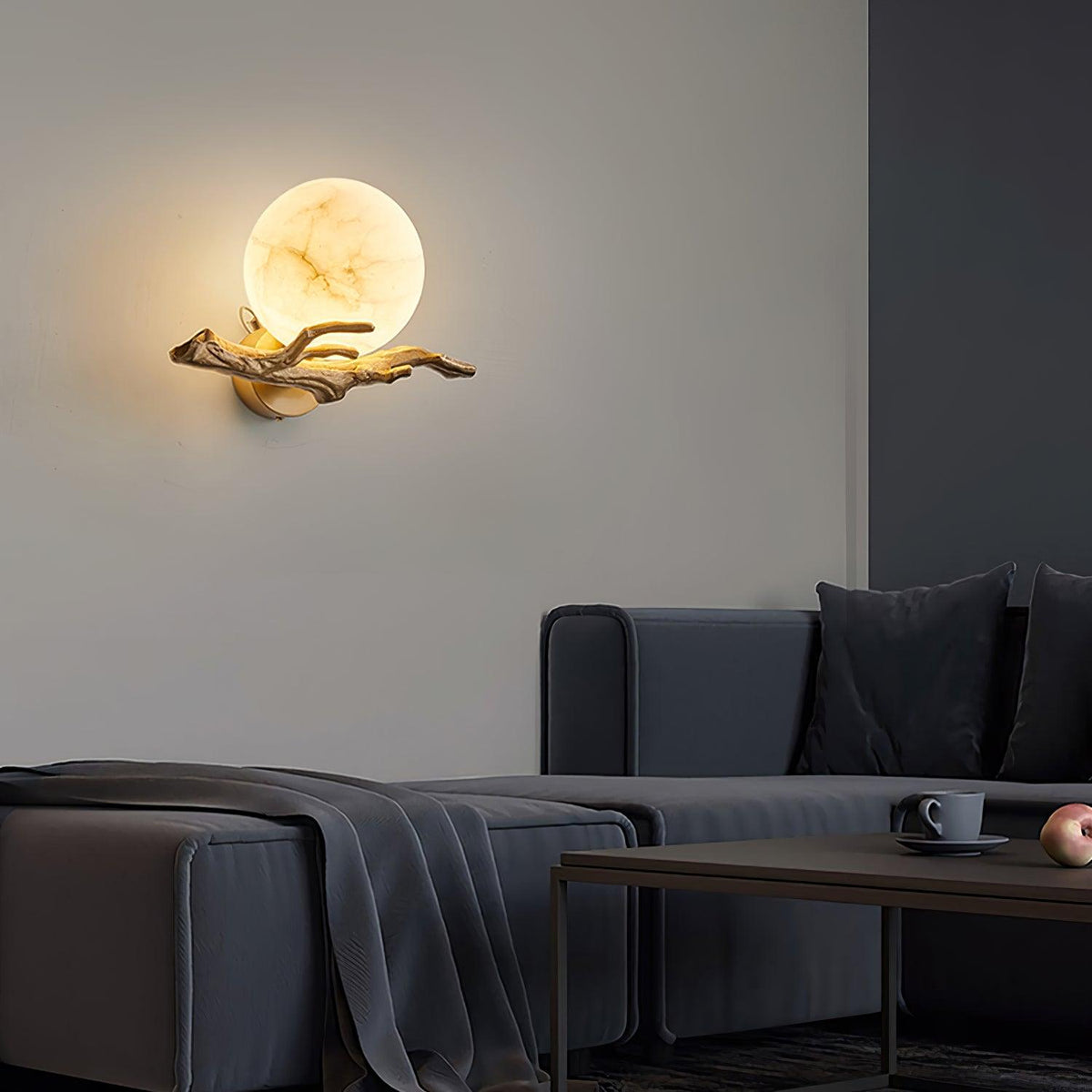 Retro Twig Wall Lamp, Adjustable Light Direction — front view