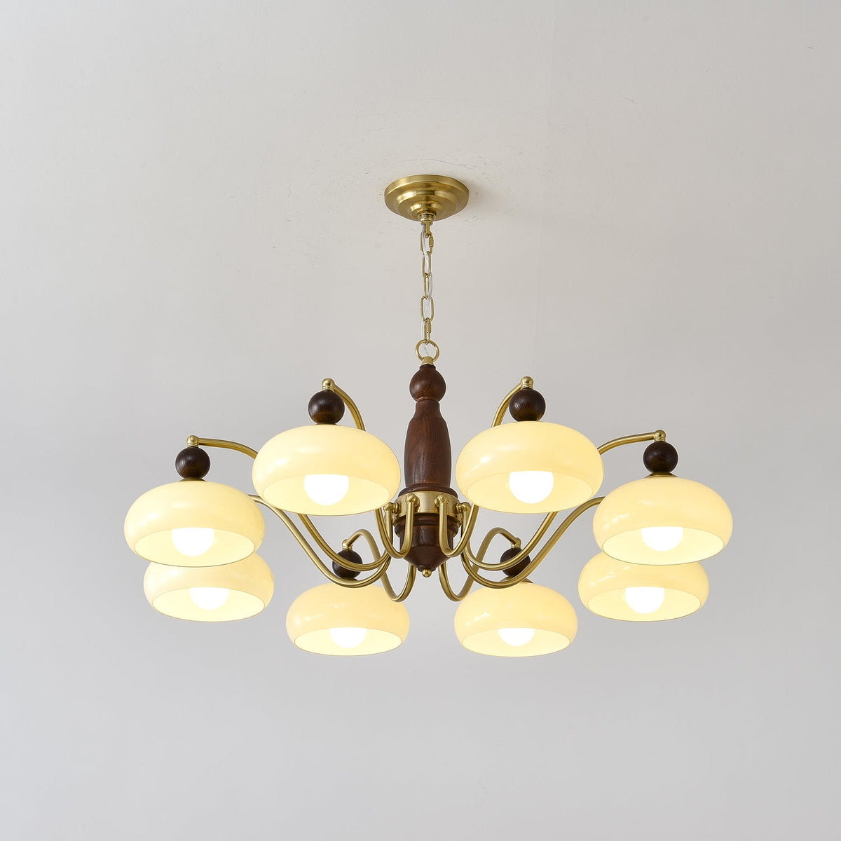 Revival Crown Chandelier with Adjustable Height — side view