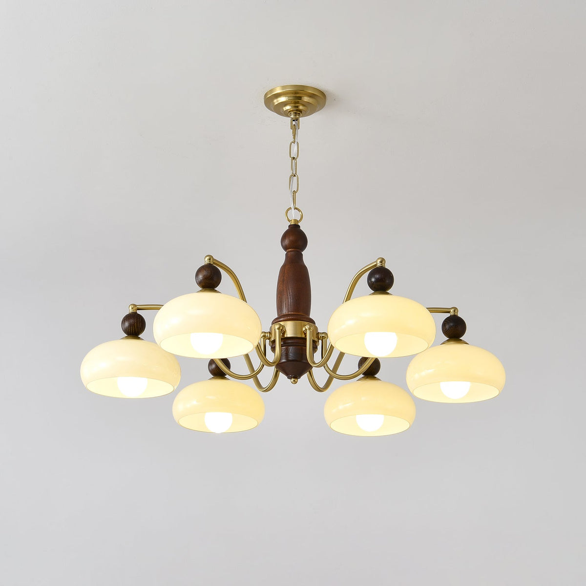 Revival Crown Chandelier with Adjustable Height — front view