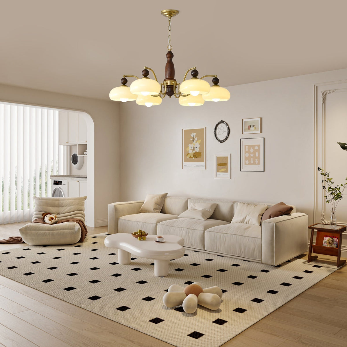 Revival Crown Chandelier with Adjustable Height