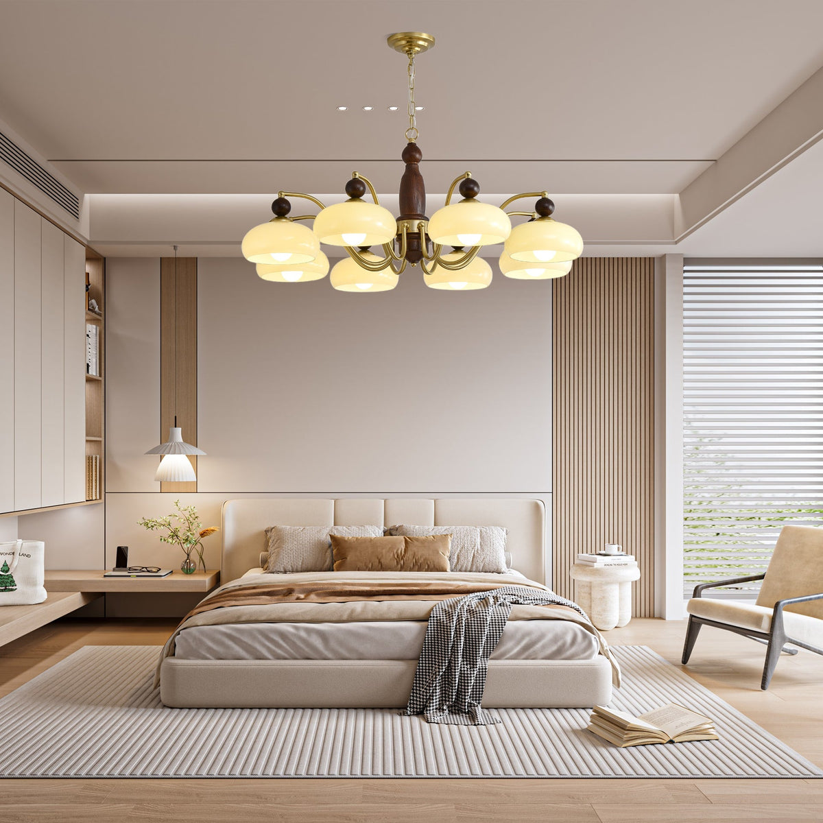 Revival Crown Chandelier with Adjustable Height