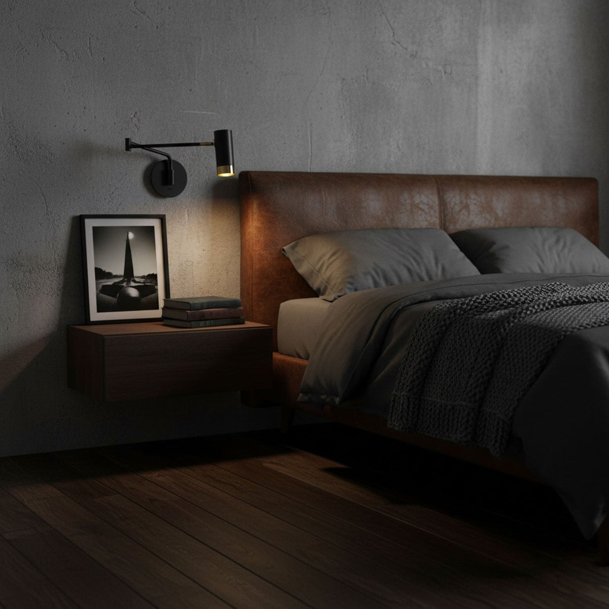 Ridge Arm Wall Lamp with Adjustable Angle