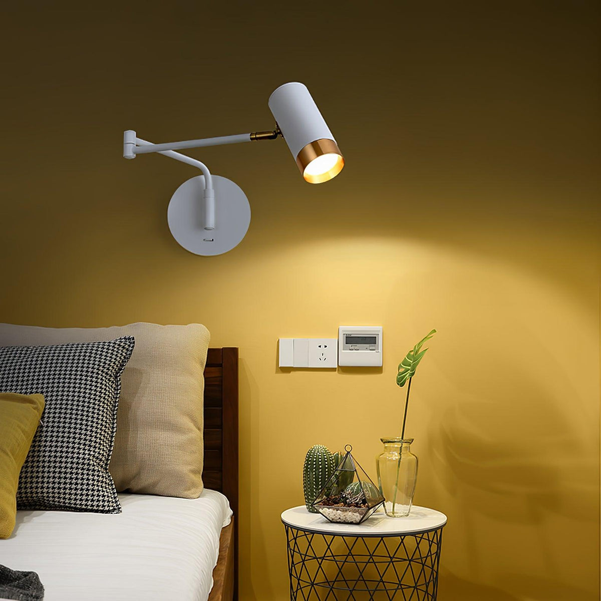 Ridge Arm Wall Lamp with Adjustable Angle