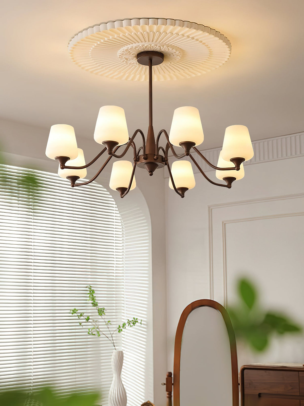 Ridge Chandelier with Adjustable Height