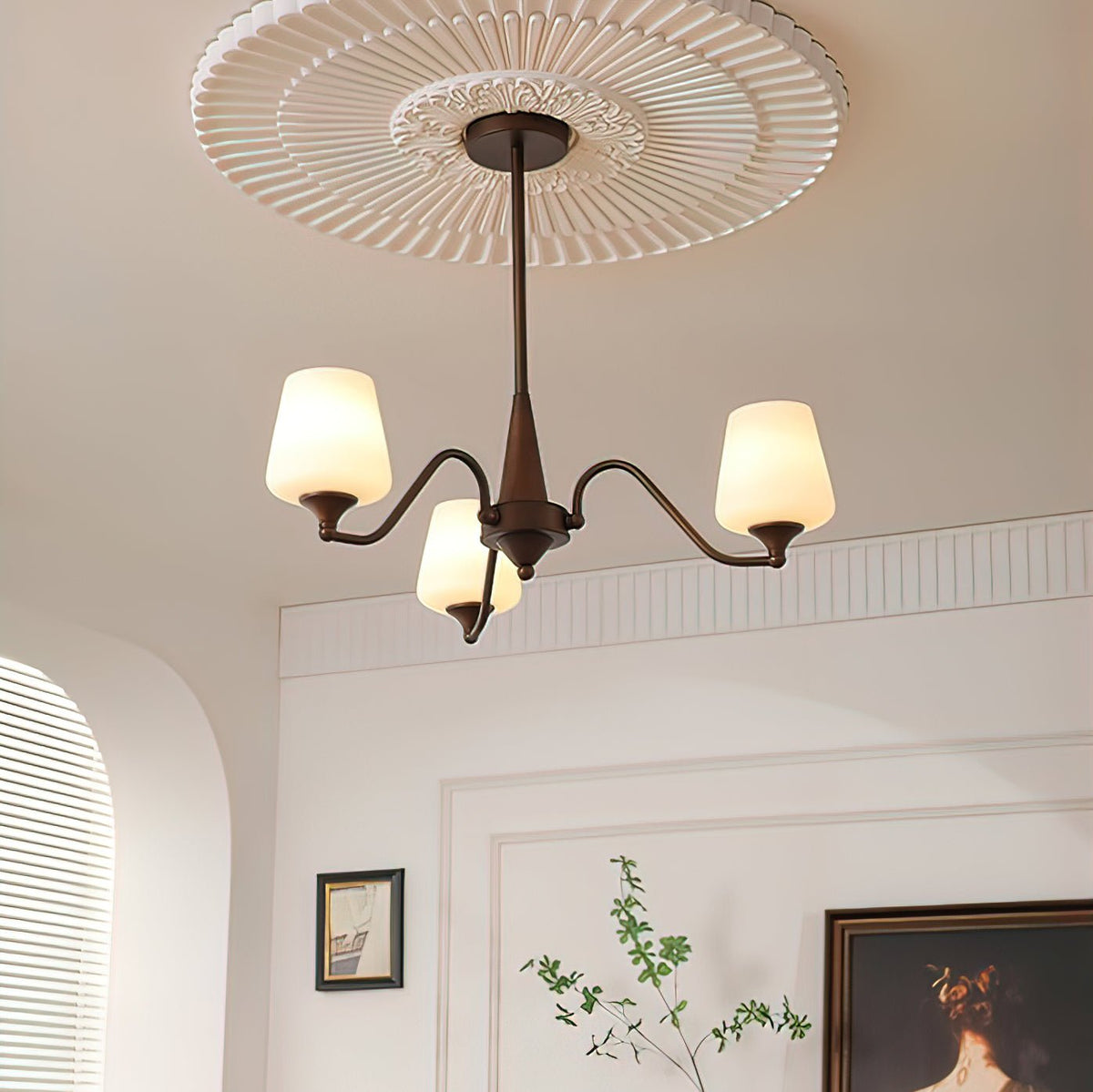 Ridge Chandelier with Adjustable Height