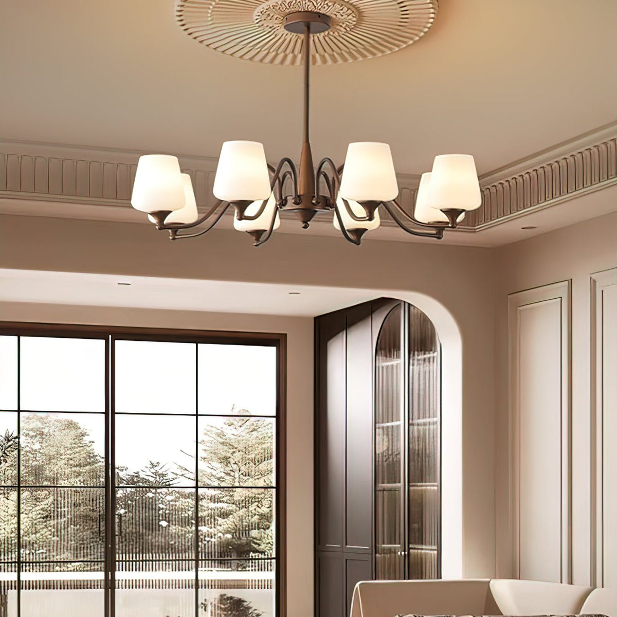 Ridge Chandelier with Adjustable Height