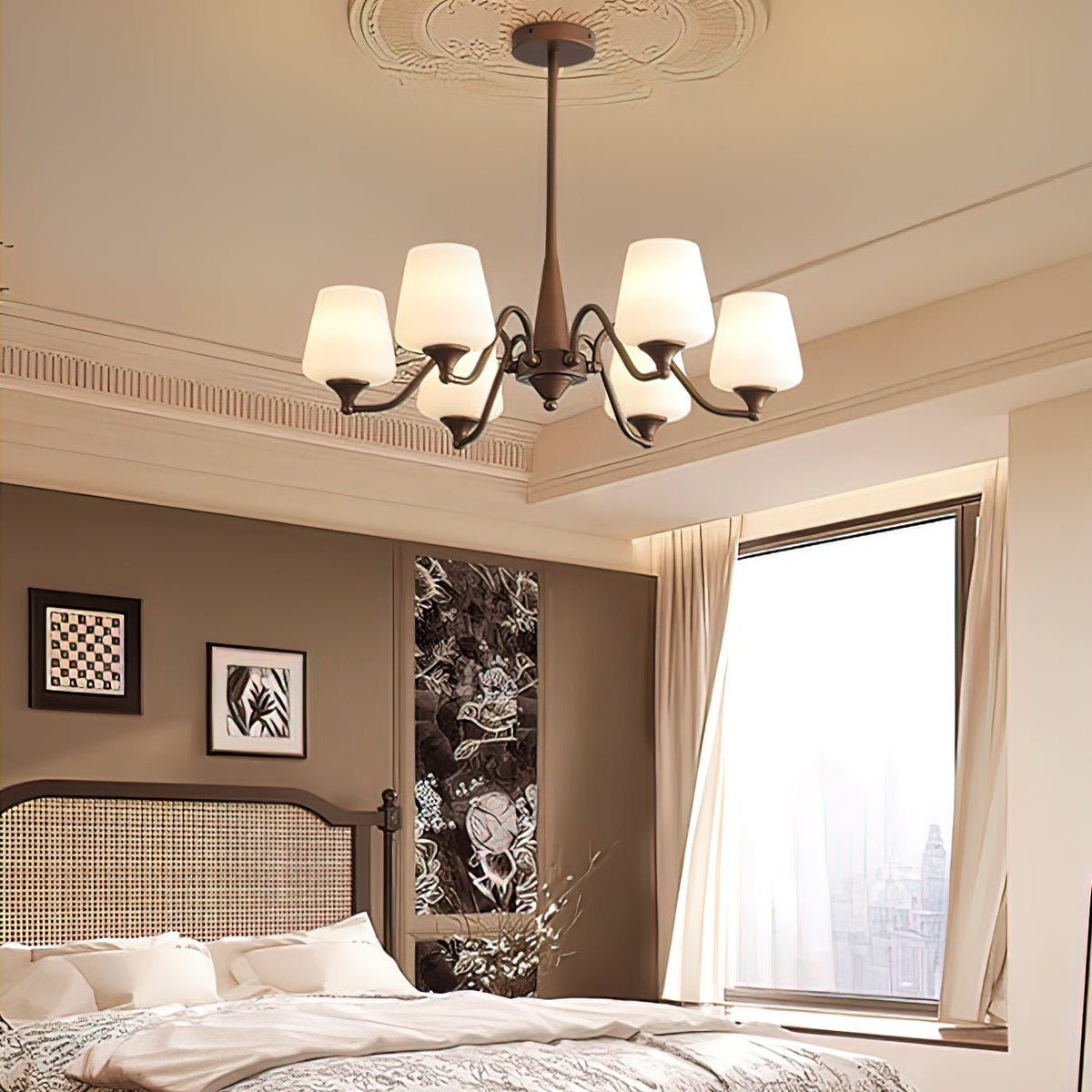 Ridge Chandelier with Adjustable Height