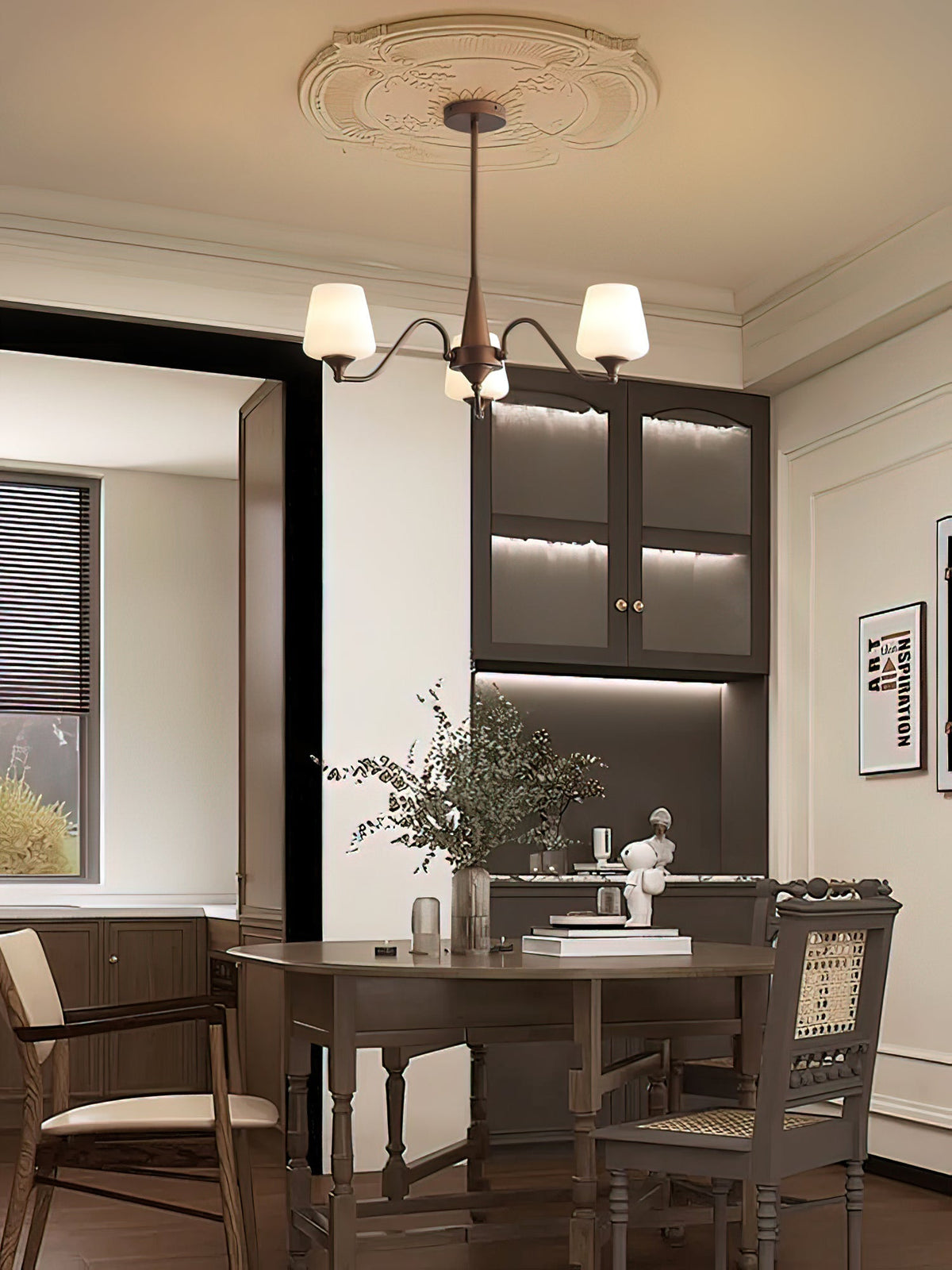 Ridge Chandelier with Adjustable Height