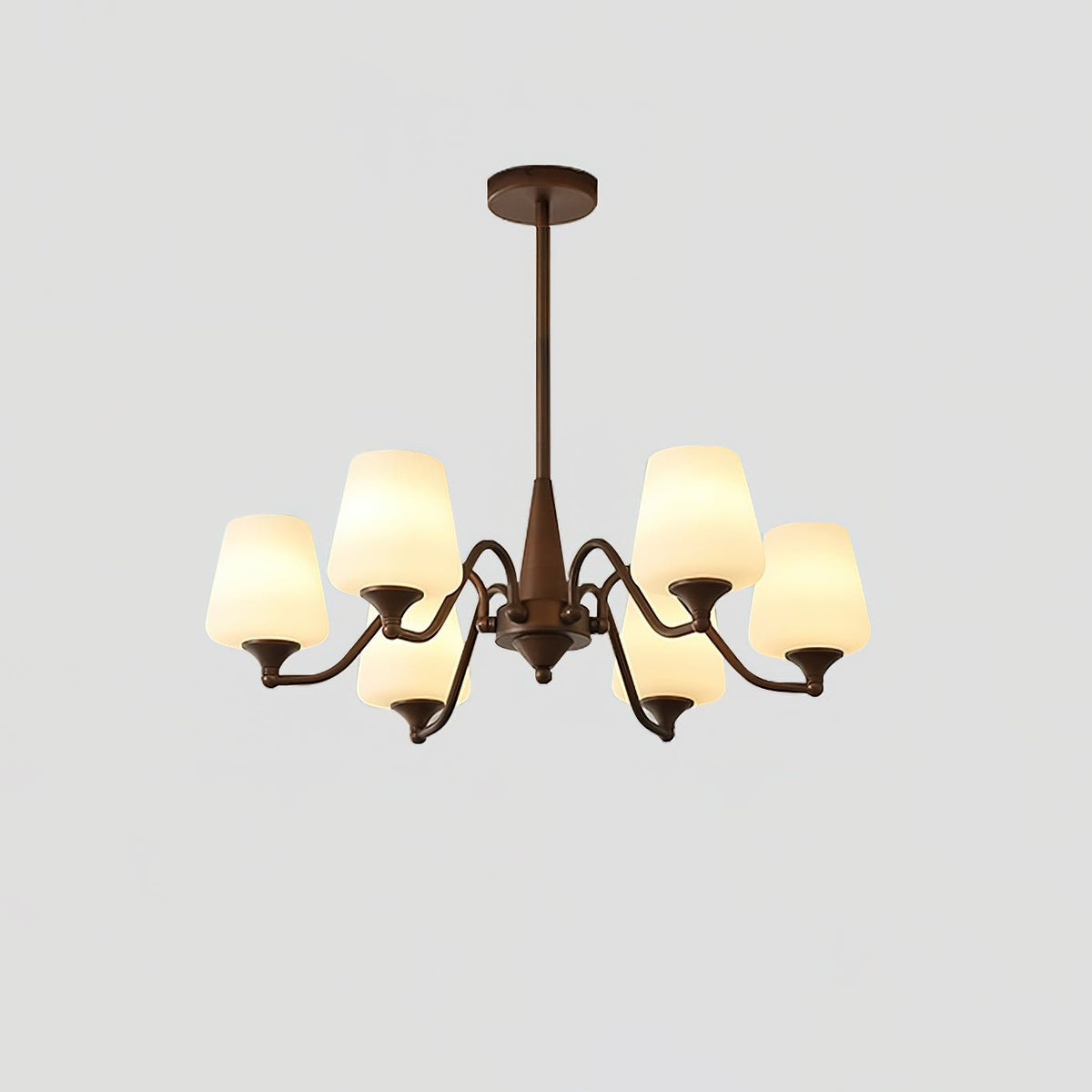 Ridge Chandelier with Adjustable Height — side view