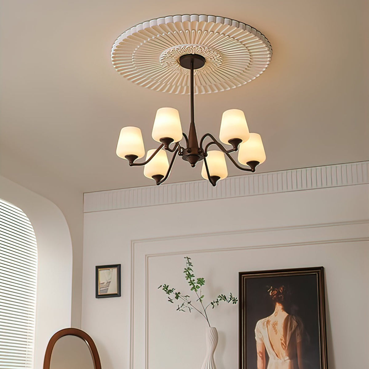 Ridge Chandelier with Adjustable Height