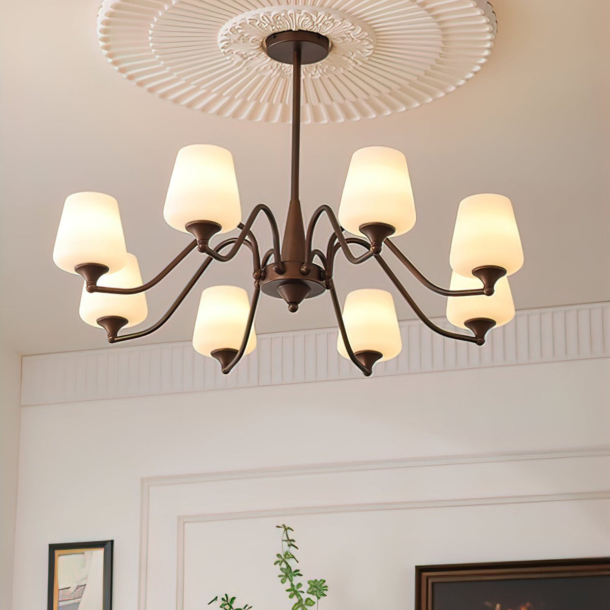Ridge Chandelier with Adjustable Height — lifestyle view