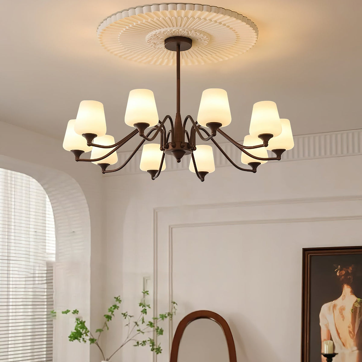 Ridge Chandelier with Adjustable Height