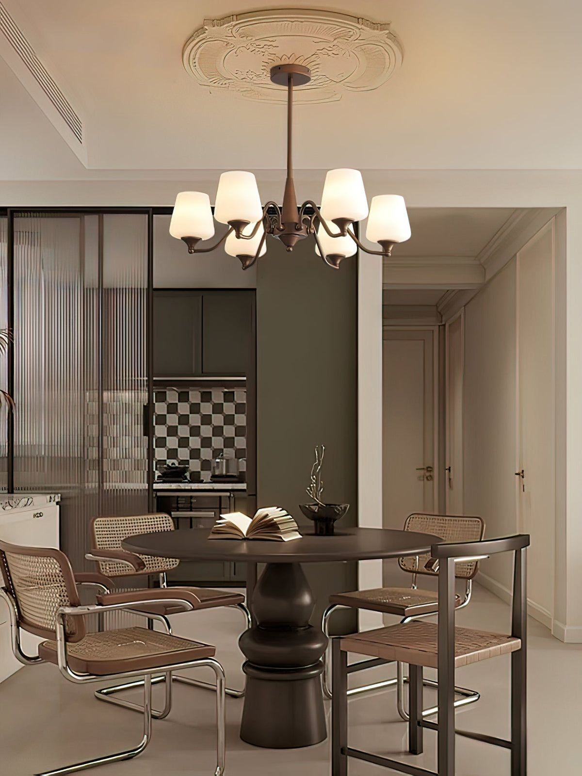 Ridge Chandelier with Adjustable Height